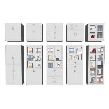 文件柜办公储物柜办公SU模型 SU模型下载