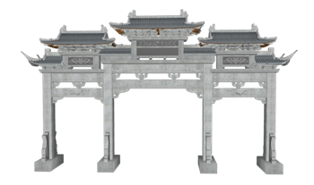 [建筑]中式牌坊 SU模型素材免费