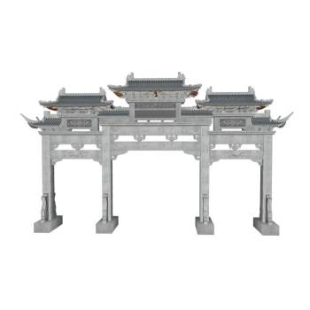 中式牌坊建筑SU模型 SU模型下载