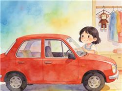 水彩画:今天起 不要在车里放小玩偶了