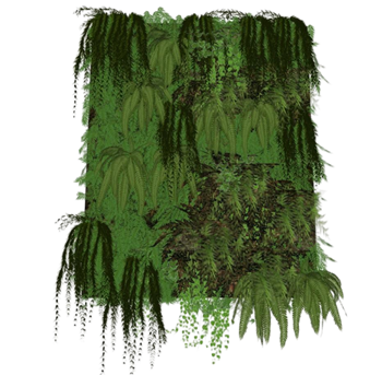 [植物]垂直绿化植物墙 分享 SketchUp模型截图 3D设计素材预览