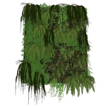 垂直绿化植物墙植物SU模型 SU模型下载