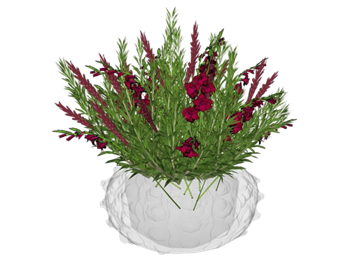 [植物]西洋杜鹃花盆 SU免费模型下载