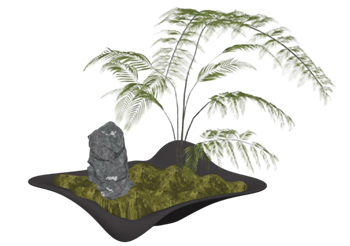[植物]苔藓蕨类盆栽 SU下载