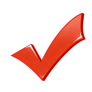 矢量图:手绘红色矢量打钩符号