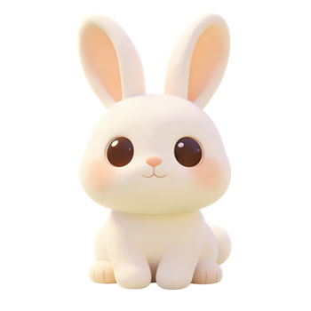 矢量图:卡通可爱的小兔子