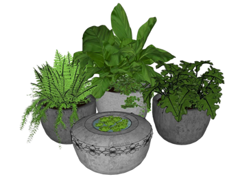 [植物]中式盆栽 SU模型素材网站