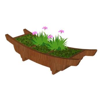 木制花箱景观SU模型 SU模型下载