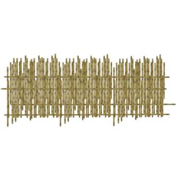 竹制篱笆护栏景观SU模型 SU模型下载