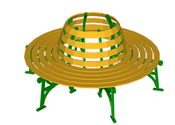 [景观]树池座椅 SU模型免费库