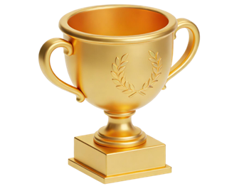 矢量图:金色c4d奖杯