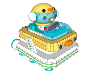 [交通]婴儿学步车 草图大师SU模型