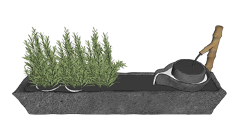 [景观]竹滴石磨流水 草图大师模型库