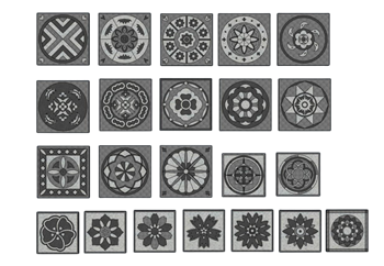 [建筑]铺装拼花铺地 素材 SketchUp模型截图 3D设计素材预览