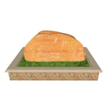 景观石头刻字石置石景观SU模型 SU模型下载