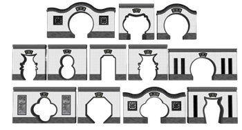[建筑]月洞门 葫芦门 海棠门 SU模型免费素材