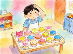 水彩画:网友180个蛋糕送福利院以为做少了