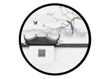 [装饰]中式圆形装饰画墙画 草图大师模型