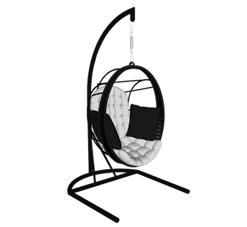 [椅子]现代蛋形吊椅 草图大师素材库