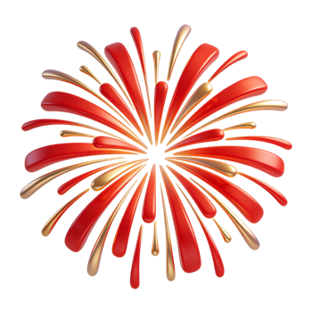 矢量图:春节矢量烟花C4D素材