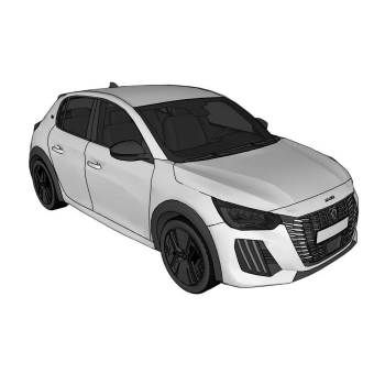 标致E-308交通SU模型 SU模型下载