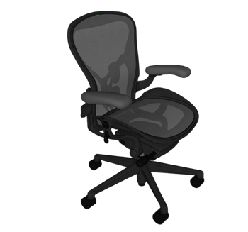 [椅子]透气的办公椅 免费素材 SketchUp模型截图 3D设计素材预览