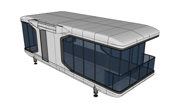 [建筑]临建太空舱民宿 su模型素材免费