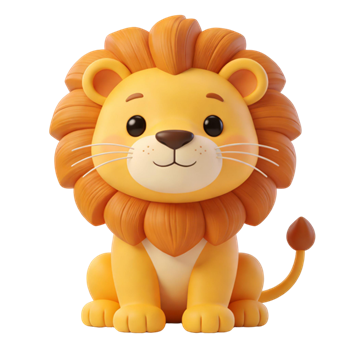 矢量图:可爱的卡通狮子C4D素材