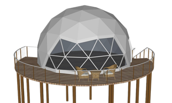 [建筑]星空房泡泡屋民宿酒店 SU模型免费下载