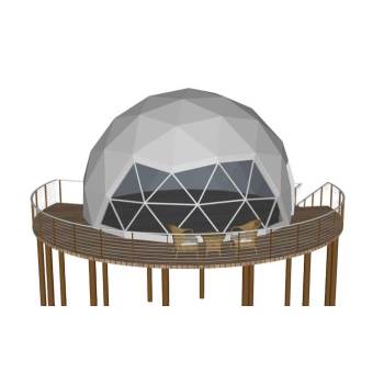 星空房泡泡屋民宿酒店建筑SU模型 SU模型下载