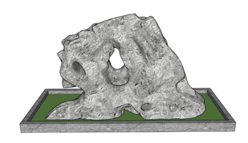 [景观]珊瑚石太湖石景观石 素材免费 SketchUp模型截图 3D设计素材预览