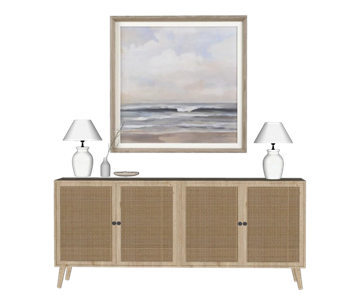 [柜子]餐边柜玄关柜 SU免费素材库 SketchUp模型截图 3D设计素材预览