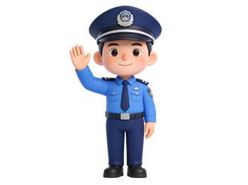 矢量图:警察叔叔卡通C4D人物