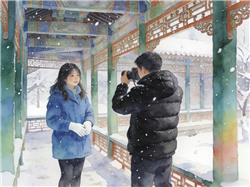 水彩画:中国这个“雪窝子”你知道吗？