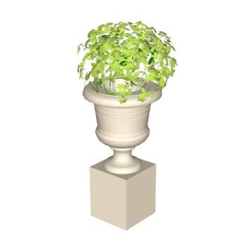 欧式花钵景观小品景观SU模型 SU模型下载