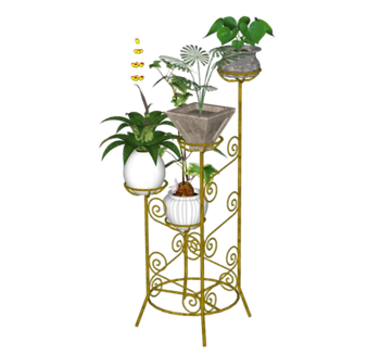 [装饰]室内花架花盆 SU模型免费下载