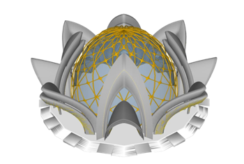 [建筑]莲花异形建筑 SU模型免费库