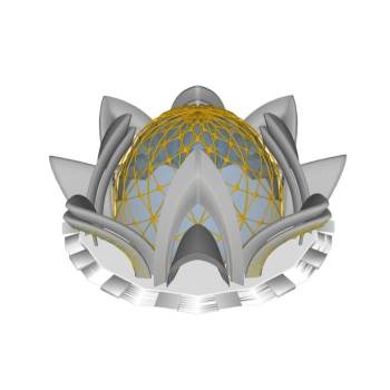 莲花异形建筑建筑SU模型 SU模型下载