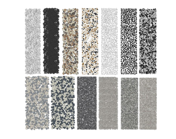 [景观]洗米石鹅卵石子铺装 SU模型库