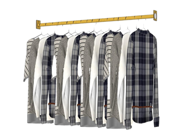 [装饰]衣服服装 SU模型免费素材