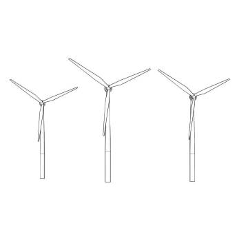 风力发电风扇 SU模型下载