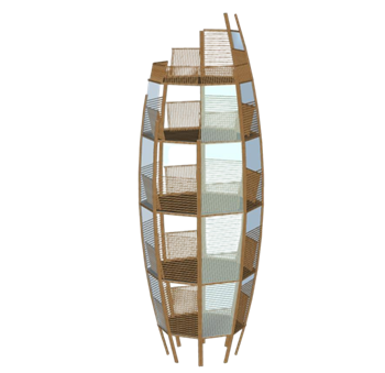 [景观]观景台瞭望塔 su模型素材库