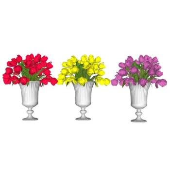 花钵玫瑰花景观SU模型 SU模型下载