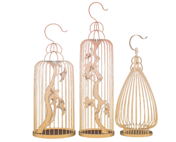 [装饰]装饰鸟笼摆件 SU免费素材库