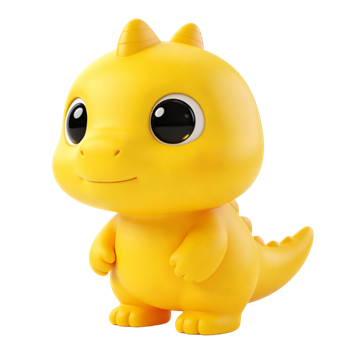 矢量图:卡通可爱的C4D恐龙