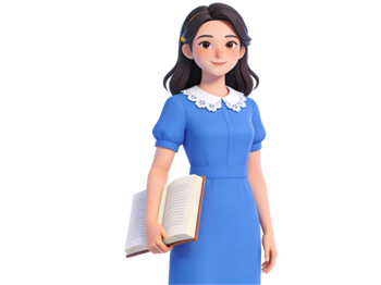 矢量图:蓝色连衣裙老师C4D人物