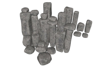 [景观]林立的石头石块 SU模型素材库免费