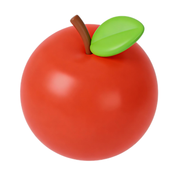 矢量图:卡通苹果C4D元素