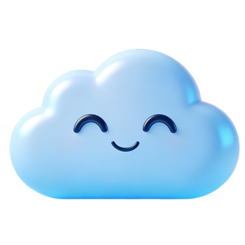 矢量图:可爱元素C4D小云朵表情