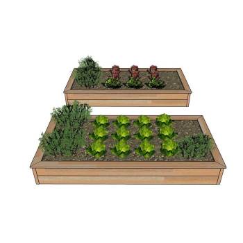 菜地菜园子蔬菜景观SU模型 SU模型下载